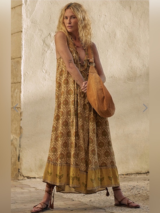 Spell Dresses & Skirts - NWT Spell Château Maxi Sundress Champagne XS
